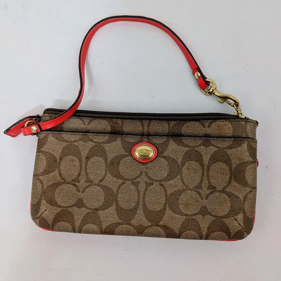 Coach Clutch w/Wrist Strap - Picture 2 of 8